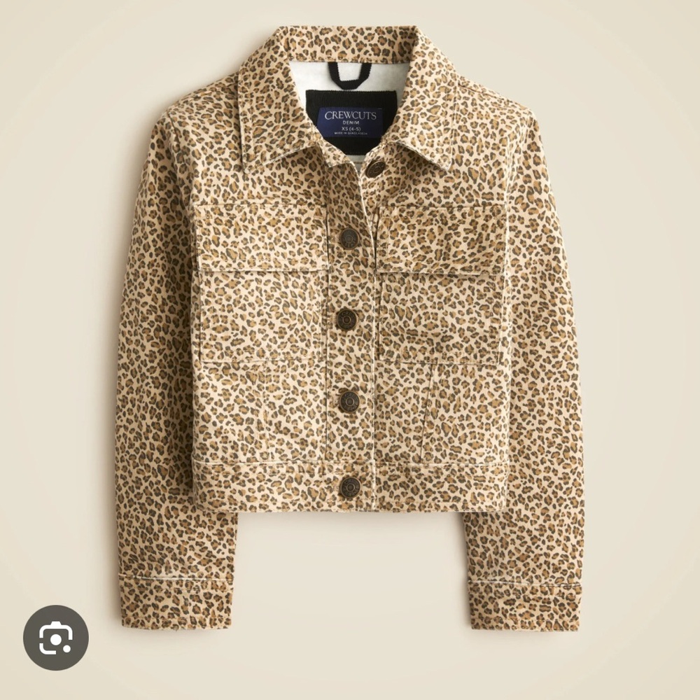 4T/5T NWOT Crewcuts Kids Leopard Jean Jacket